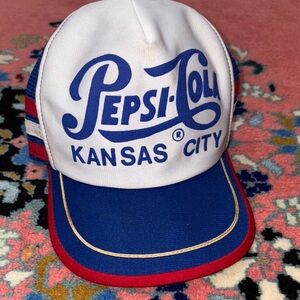 Vintage Pepsi Cola 3 Stripe Trucker Hat